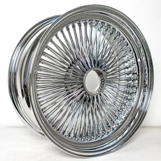 22/20 Inch Staggered Gold Wire Wheels Standard Lip for Classic Luxury Custom Cars