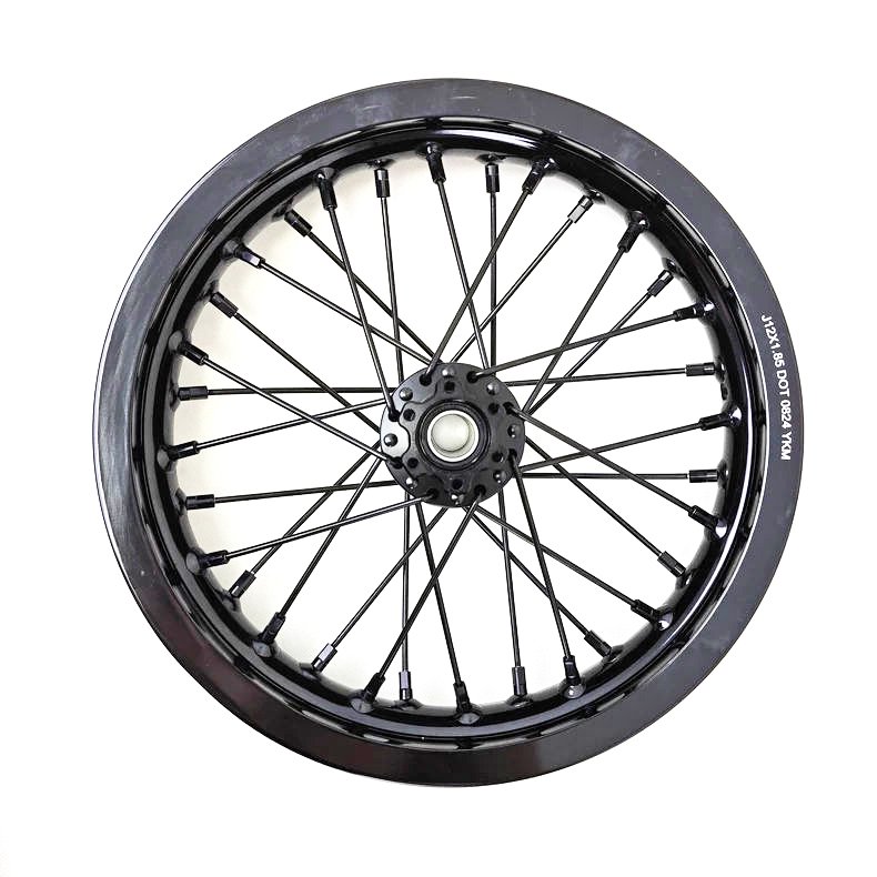 Motorcycle Front Rear Modified Wheel Assembly CNC Aluminum Rims Stainless Steel Spokes - Image 4