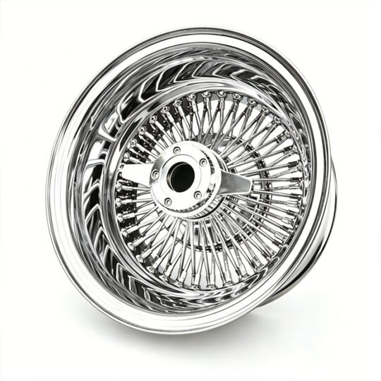 Steel Gold Deep Dish Wire Wheels 13x7 5 Lug for Classic Lowrider Retro Luxury Cars