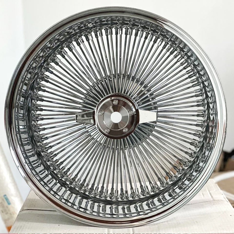 26 Inch Gold Wire Wheels 5x114.3 Forged Wire Spoke Rims for Classic Vehicles