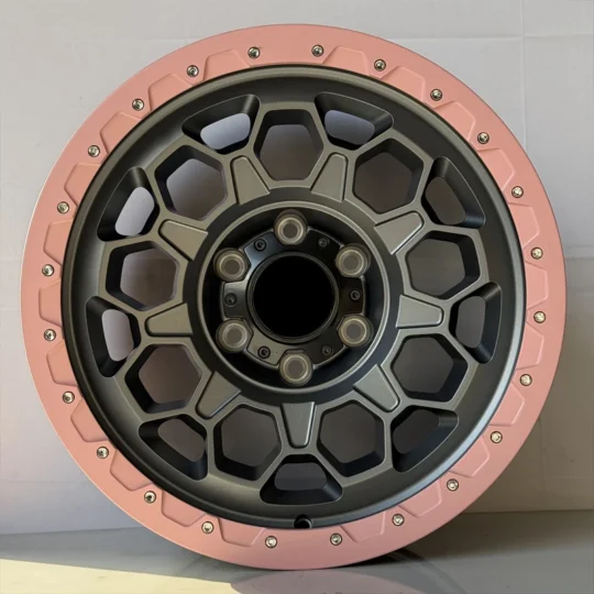 Pink Retro Dish Beadlock Forged Alloy Off-road Wheels 15-22 Inch