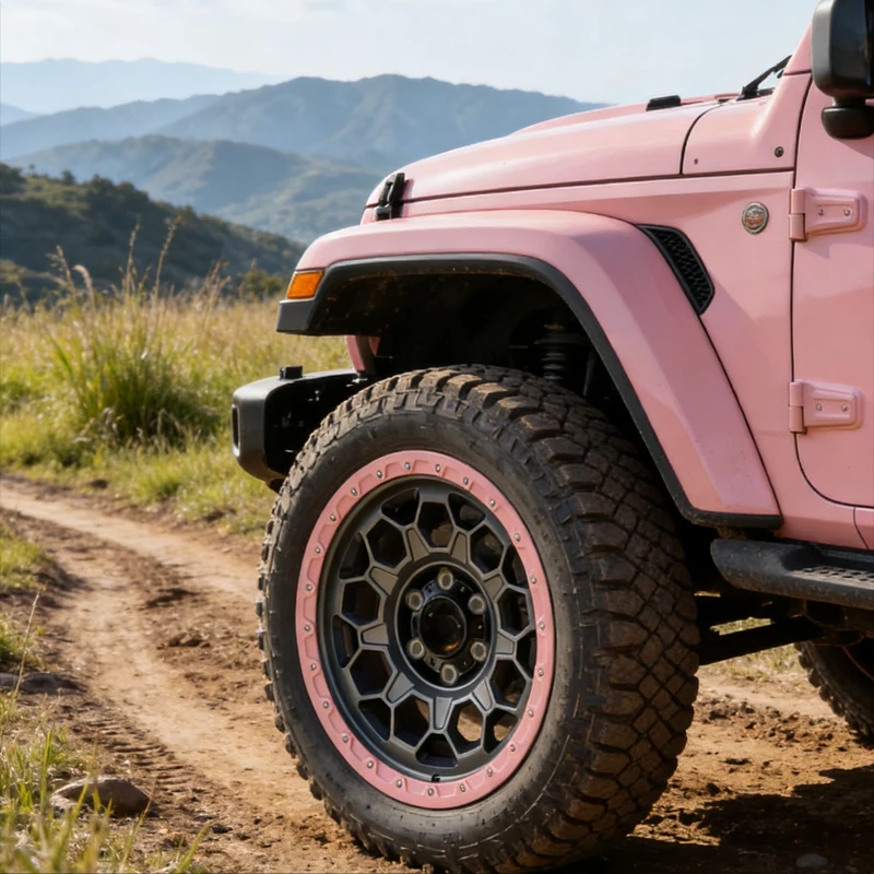 Pink Retro Dish Beadlock Forged Alloy Off-road Wheels 15-22 Inch - Image 5