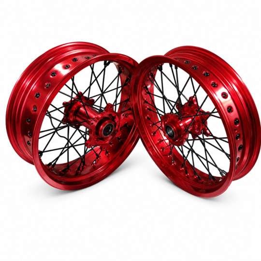 Supermoto Dirt Bike Complete Front Rear Wheel