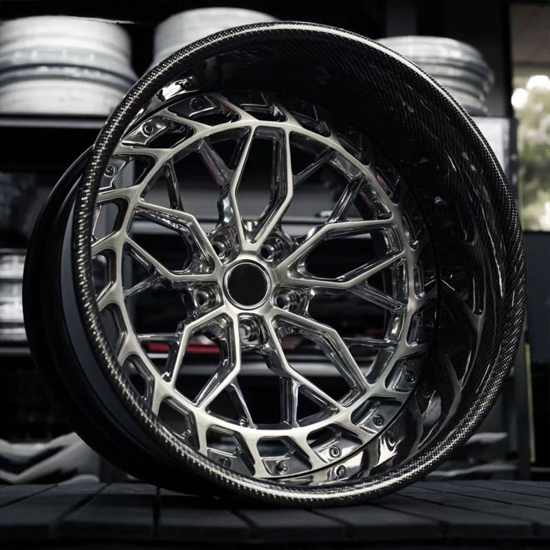 TH WHEELS 3 Piece Forged Wheels with Deep Carbon Fiber Lip - 18-24 Inch Custom Sport Rims 6 18-24 Inch Custom Sport Rims