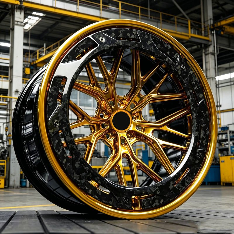 TH WHEELS Custom 2-Piece Forged Carbon Fiber Mesh Wheels for Performance Cars 5 2-Piece Forged Carbon Fiber Mesh Wheels for Performance Cars