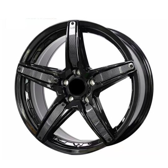 TH WHEELS Forged Carbon Fiber Three Piece Wheels Black 18-22 Inch