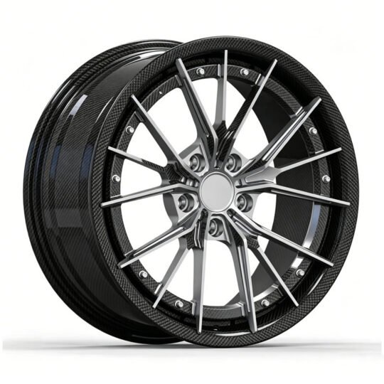 TH WHEELS Full Carbon Fiber Forged Mesh Wheels Black 18-22 Inch