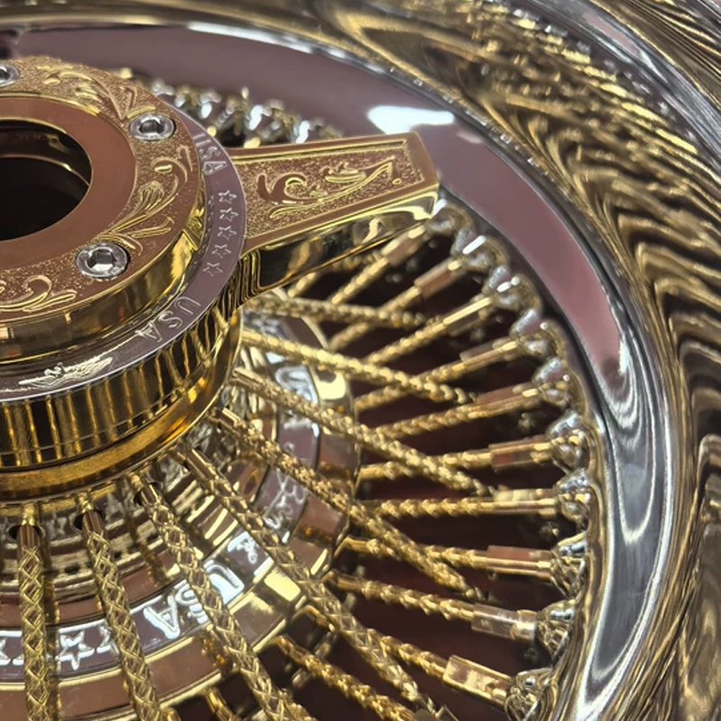 Classic Vintage Wire Spoke Wheels 14 Inch Gold Plated Chrome Rims for Classic Cars 5 H2349b0450e3042a8957eb30557f7b187d Classic Vintage Wire Spoke Wheels 14 Inch Gold Plated Chrome Rims for Classic Cars