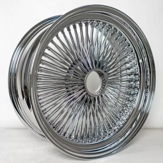 20/22 Inch Steel Retro Gold Chrome Wire Spoke Wheels