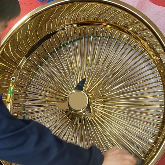 26 Inch Gold Chrome Steel Wire Spoke Wheels