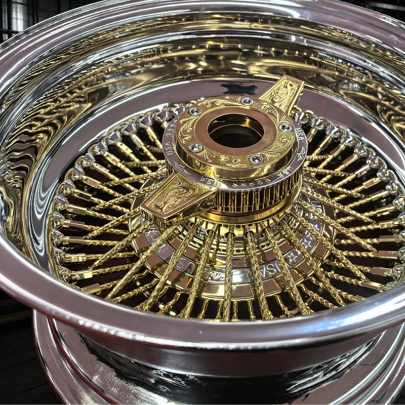 Classic Vintage Wire Spoke Wheels 14 Inch Gold Plated Chrome Rims for Classic Cars 4 Hd241fe92c01f4dd884e93a735de67773V Classic Vintage Wire Spoke Wheels 14 Inch Gold Plated Chrome Rims for Classic Cars