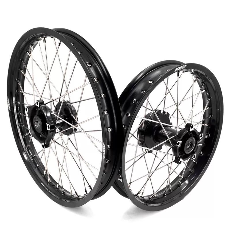 TH WHEELS Eride Pro CNC Aluminum Wheel Rims Complete Set for Electric Dirt Bikes