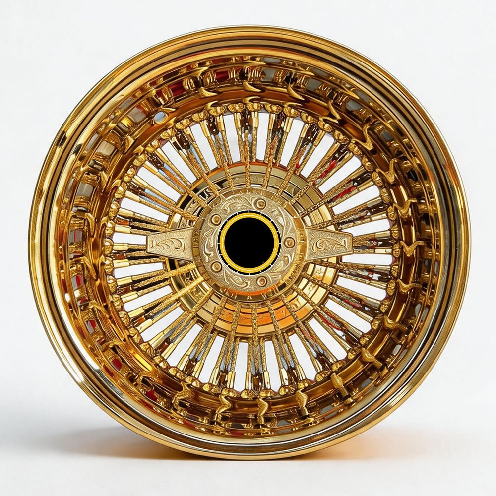 20 Inch Gold Wire Wheels for Classic Cars