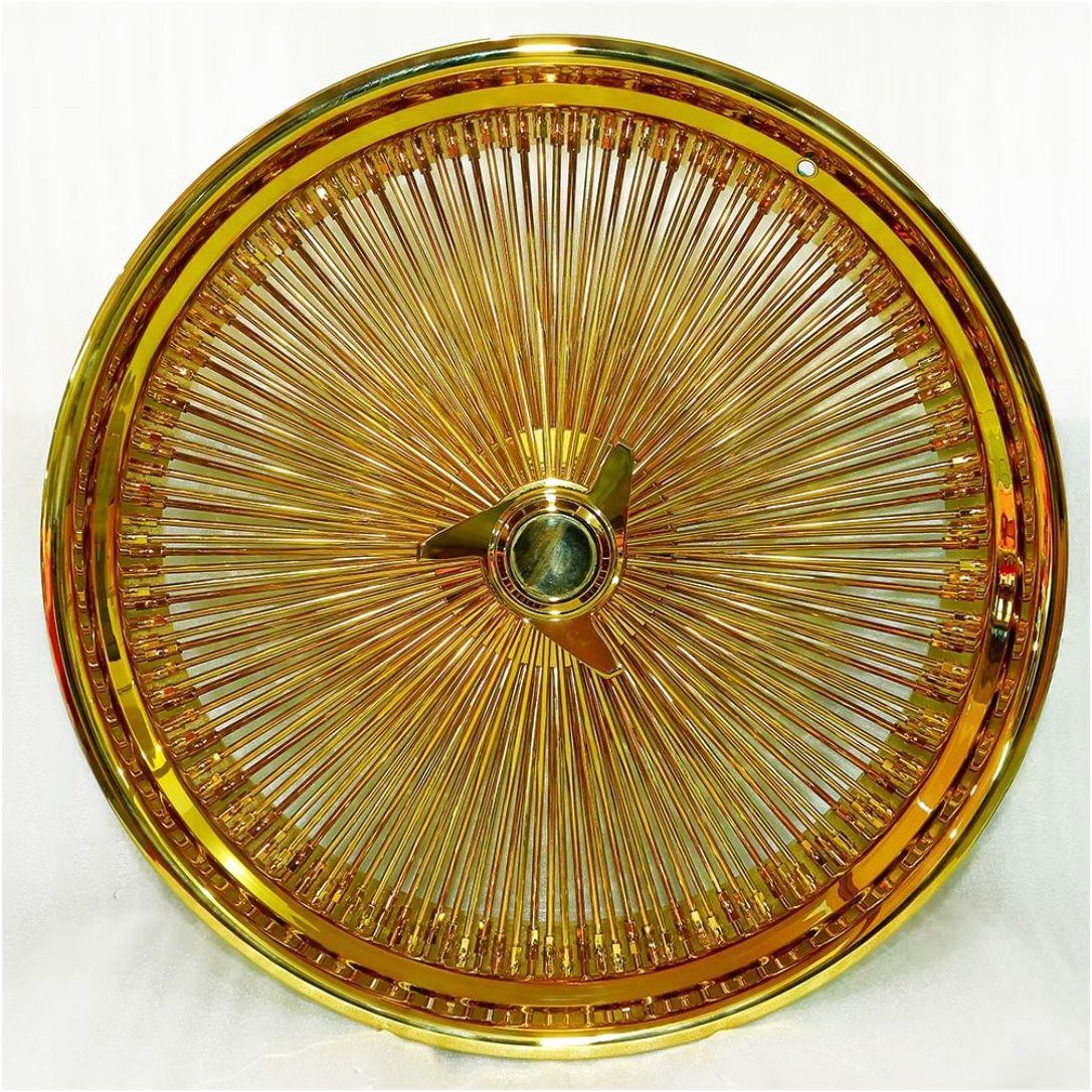 TH WHEELS Titanium Gold Wire Wheels 24 26 Inch 180 200 Spokes 1 TH WHEELS Titanium Gold Wire Wheels 24 26 Inch 180 200 Spokes