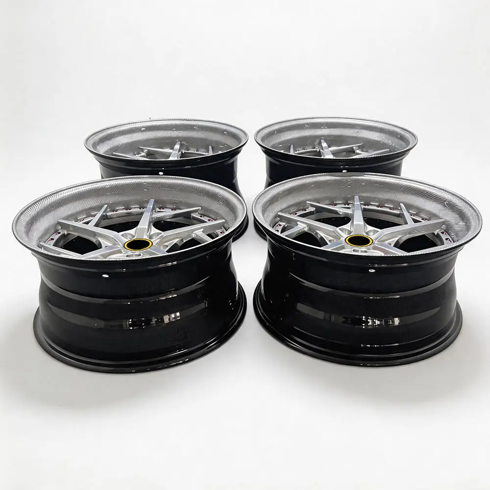 TH WHEELS Custom 3 Piece Carbon Fiber Rims for Performance Cars 6 Custom 3 Piece Carbon Fiber Rims Aluminum Alloy Forged Wheels for M3 911Gts Huracan EVO Lp600 Gallardo F458 488 F8 SF90 R8