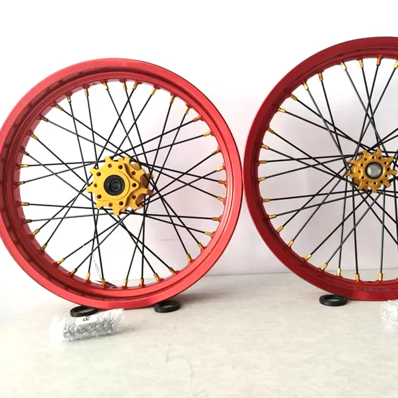TH WHEELS 17 Inch Complete Wheel Set for Electric Off-Road Motorcycle 5 TH WHEELS 17 Inch Complete Wheel Set for Electric Off-Road Motorcycle