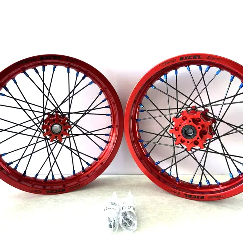 TH WHEELS 17 Inch Complete Wheel Set for Electric Off-Road Motorcycle 6 TH WHEELS 17 Inch Complete Wheel Set for Electric Off-Road Motorcycle