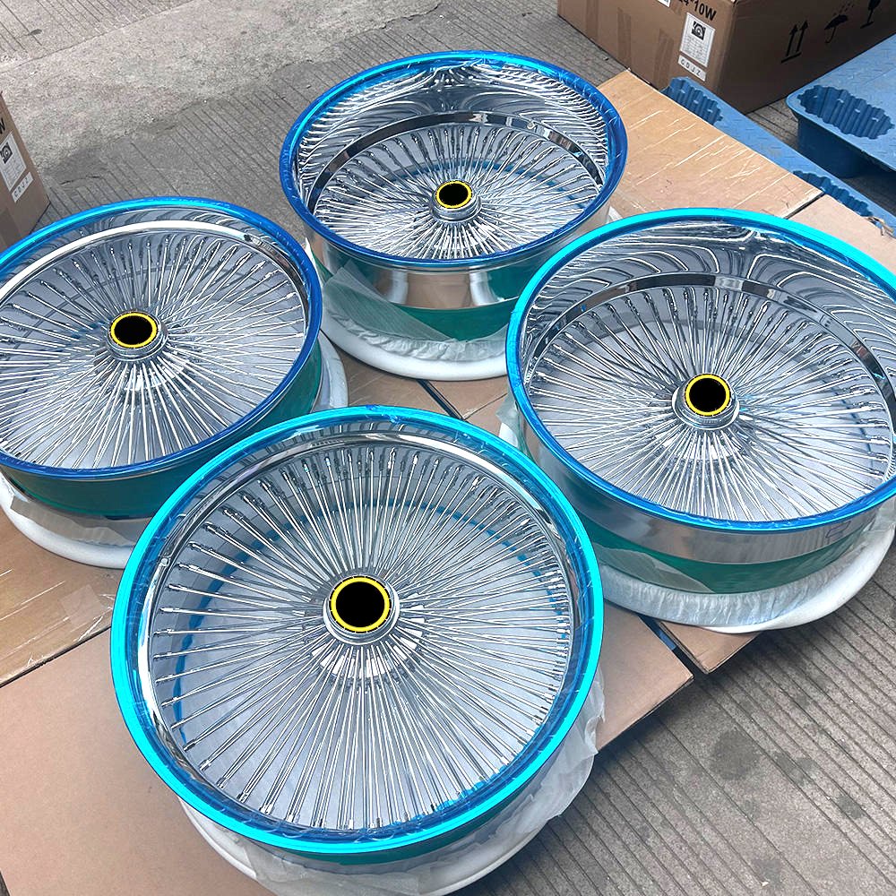 TH WHEELS Chrome Wire Wheels 22 24 26 Inch 180 200 Spokes 6 TH WHEELS Chrome Wire Wheels 22 24 26 Inch 180 200 Spokes