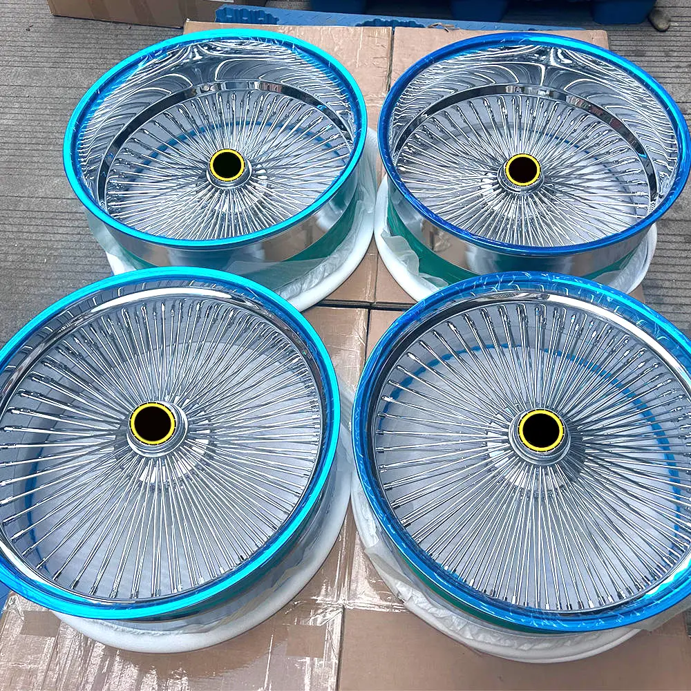 TH WHEELS Chrome Wire Wheels 22 24 26 Inch 180 200 Spokes 5 TH WHEELS Chrome Wire Wheels 22 24 26 Inch 180 200 Spokes
