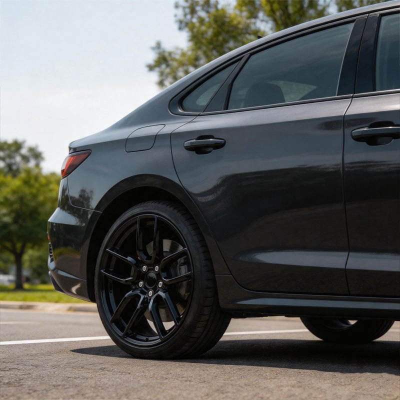 Performance Tuning Wheels | Forged Aluminum 5-Y Spoke Design Gloss Black Finish New-Sporty Driving Performance Tuning Wheels | Forged Aluminum 5-Y Spoke Design Gloss Black Finish New-Sporty Driving