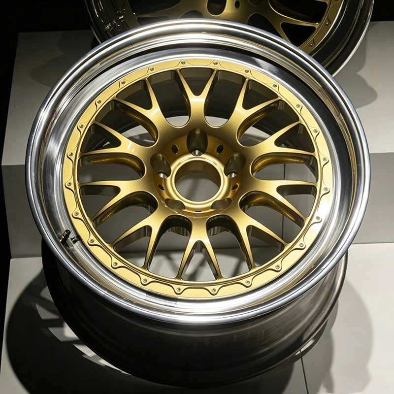 Luxury Champagne Gold Mesh 2 Piece Forged Aluminum Wheels Deep Lip Step Rim Custom Concave Car Wheels Rims 18-24 Inch Luxury Champagne Gold Mesh 2 Piece Forged Aluminum Wheels Deep Lip Step Rim Custom Concave Car Wheels Rims 18-24 Inch