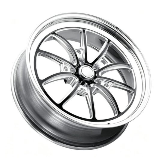 17 Inch Black Center Polished 3-Piece Forged Alloy Wheel Rim 5x120 5x120.65 5x114.3 for Muscle Car