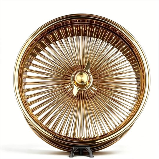 Custom New Arrival All Gold Spoke Aluminium Alloy Wire Wheels 22-26 Inch High Performance Lightweight Corrosion Resistant Auto