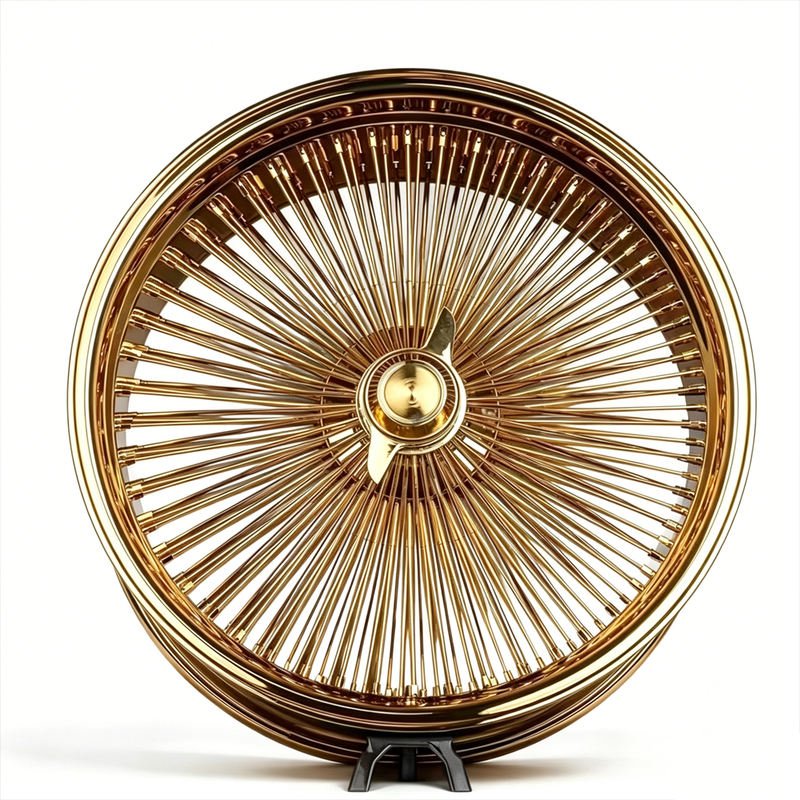 Custom New Arrival All Gold Spoke Aluminium Alloy Wire Wheels 22-26 Inch High Performance Lightweight Corrosion Resistant Auto Custom New Arrival All Gold Spoke Aluminium Alloy Wire Wheels 22-26 Inch High Performance Lightweight Corrosion Resistant Auto