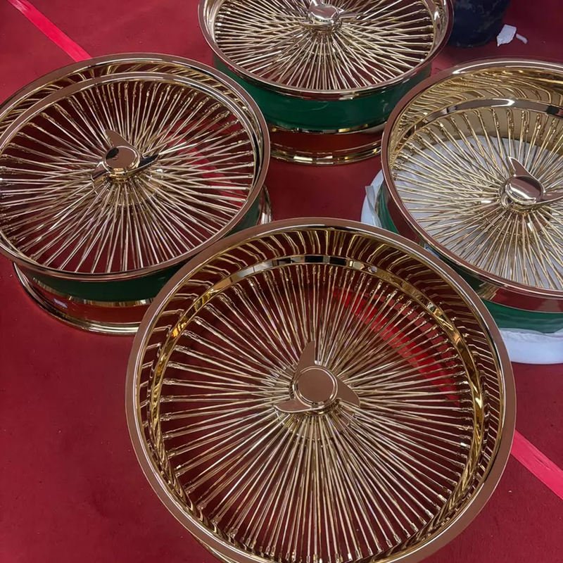Forged Alloy Gold Luxury Customized High Strength Lightweight Spoke Wire Wheels New Fit for Cullinan Forged Alloy Gold Luxury Customized High Strength Lightweight Spoke Wire Wheels New Fit for Cullinan