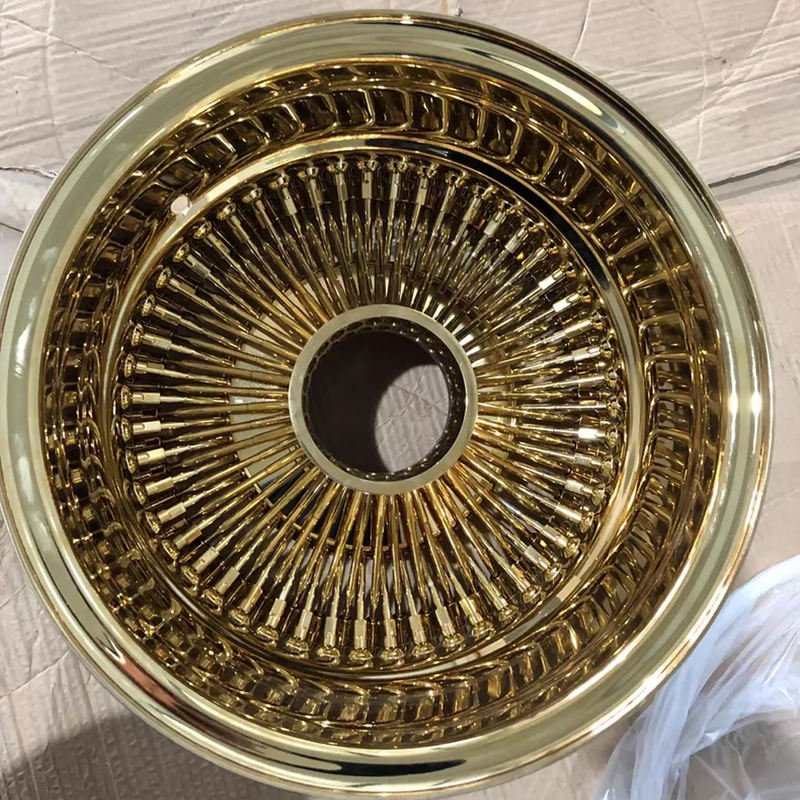 New 13 Inch Zenith Style Chrome Gold Steel Multi-Spoke Wheels High Strength Lightweight Corrosion Resistant Universal Fitment New 13 Inch Zenith Style Chrome Gold Steel Multi-Spoke Wheels High Strength Lightweight Corrosion Resistant Universal Fitment
