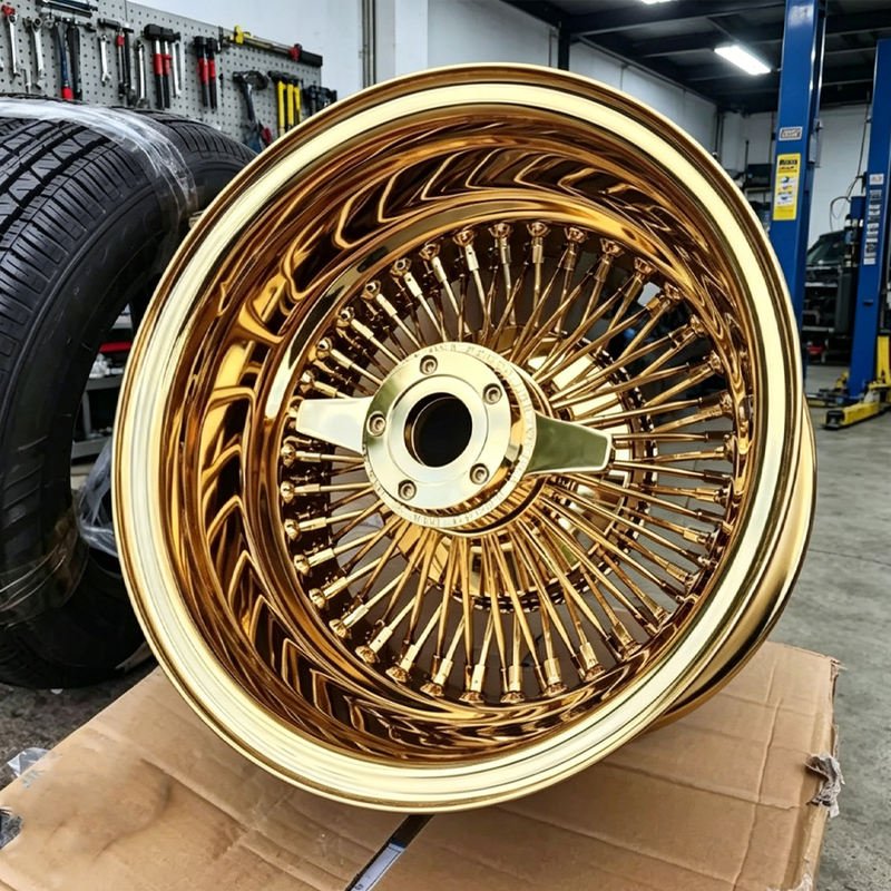 13 Inch Zenith Style Chrome Gold Steel Wire Spoke Rims High Strength Lightweight New Aftermarket Wheels for Rolls-Royce Cullinan 13 Inch Zenith Style Chrome Gold Steel Wire Spoke Rims High Strength Lightweight New Aftermarket Wheels for Rolls-Royce Cullinan
