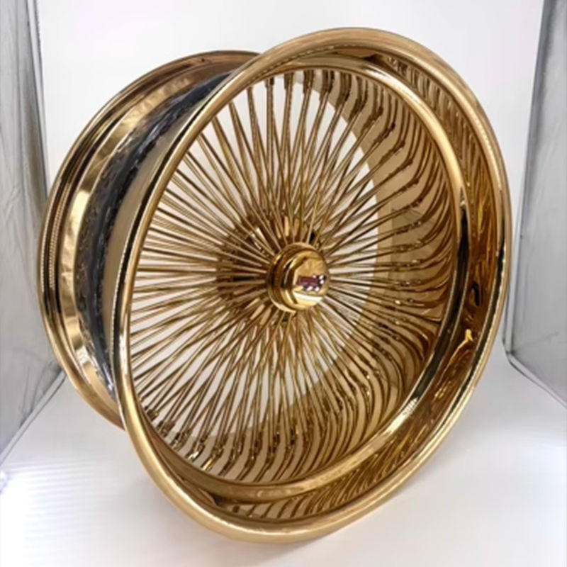 New 24 Inch Steel Vintage Wire Spoke Wheel Rims Chrome Silver & Gold Multi Spoke Mod Parts Classic Lowrider Old Cars New 24 Inch Steel Vintage Wire Spoke Wheel Rims Chrome Silver & Gold Multi Spoke Mod Parts Classic Lowrider Old Cars
