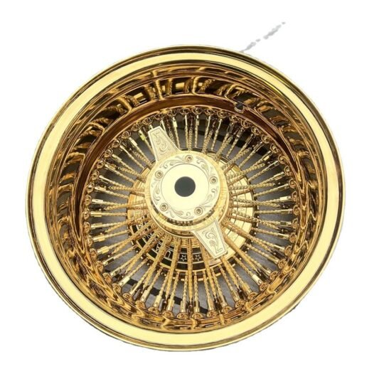 New Custom 14 Inch Forged Aluminum Alloy Gold Wire Spoke Lightweight Car Wheels Multi PCD 4x100 4x114.3 5x112 5x114.3 Fit W124