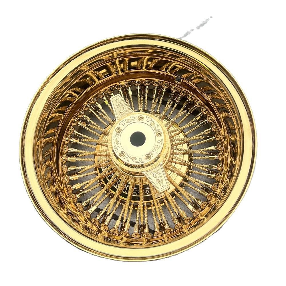 New Custom 14 Inch Forged Aluminum Alloy Gold Wire Spoke Lightweight Car Wheels Multi PCD 4x100 4x114.3 5x112 5x114.3 Fit W124 New Custom 14 Inch Forged Aluminum Alloy Gold Wire Spoke Lightweight Car Wheels Multi PCD 4x100 4x114.3 5x112 5x114.3 Fit W124