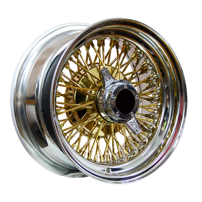 New Gold Chrome Concave Aluminium Alloy Wire Spoke Rims 13-26 Inch 13x7 14x7 Custom Wire Wheels for 4x4 Vintage Classic Cars New Gold Chrome Concave Aluminium Alloy Wire Spoke Rims 13-26 Inch 13x7 14x7 Custom Wire Wheels for 4x4 Vintage Classic Cars
