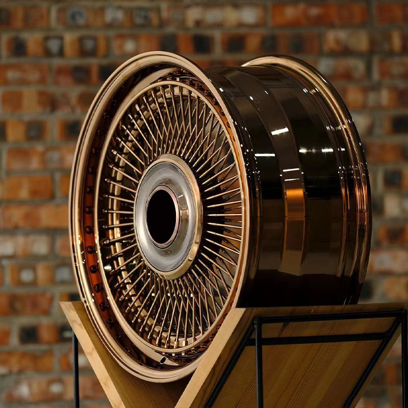 Custom Single Piece Wire Spoke Aluminum Alloy Wheel Rims New Aftermarket Replacement for Passenger Cars 25mm 20mm ET Options Custom Single Piece Wire Spoke Aluminum Alloy Wheel Rims New Aftermarket Replacement for Passenger Cars 25mm 20mm ET Options