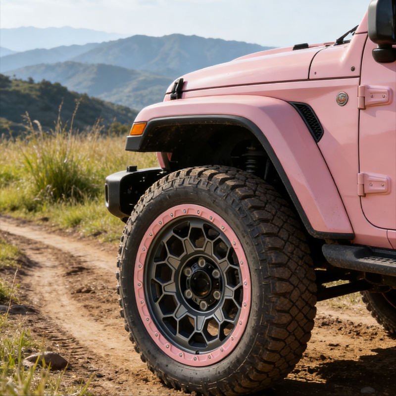 Pink Forged Alloy Beadlock Wheels Lightweight Professional Off-road Rims for Tank Bronco BJ40 Wrangler 212 Pink Forged Alloy Beadlock Wheels Lightweight Professional Off-road Rims for Tank Bronco BJ40 Wrangler 212